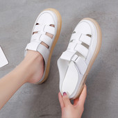 Γυναικείες έκο δερμάτινες παντόφλες με velcro