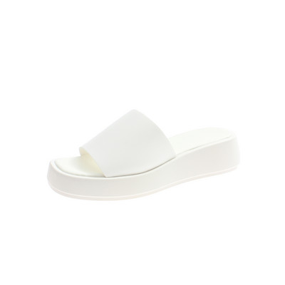 Γυναικείες παντόφλες απλό μοντέλο με υψηλή επίπεδη σόλα