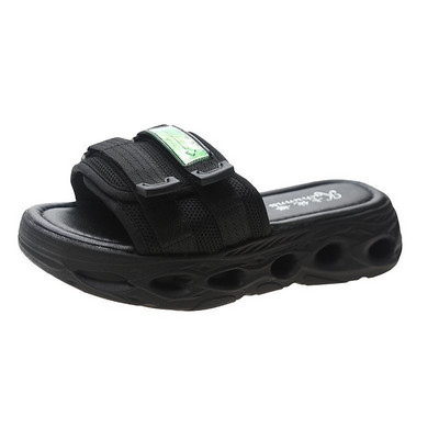 Παντόφλες μοντέρνες γυναικείες με επίπεδη σόλα και velcro