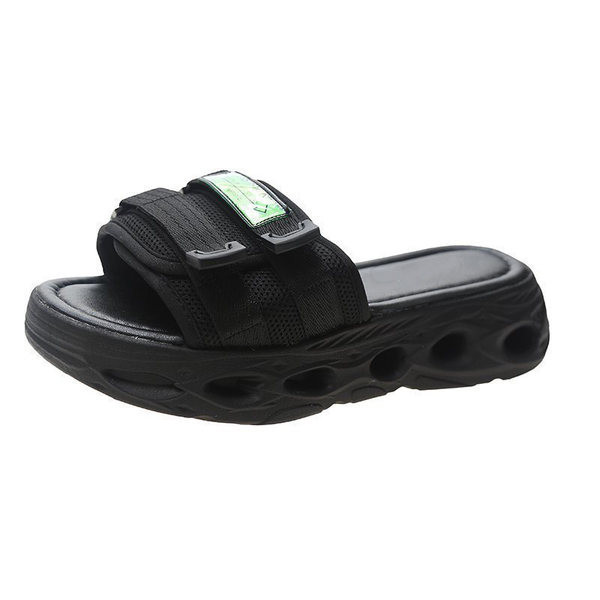 Παντόφλες μοντέρνες γυναικείες με επίπεδη σόλα και velcro