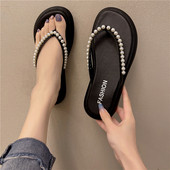 Papuci de dama actuali intre degete cu perle in doua modele