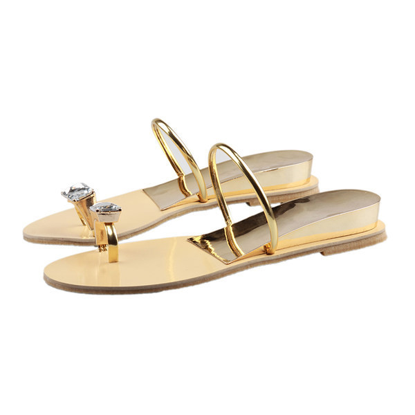 Κομψές γυναικείες παντόφλες  με διακοσμητική πέτρα