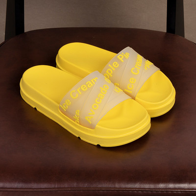 Παντόφλες casual με λουράκια σιλικόνης με επιγραφές