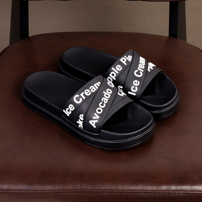 Παντόφλες casual με λουράκια σιλικόνης με επιγραφές