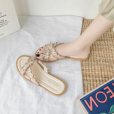 Ženske casual tekstilne papuče