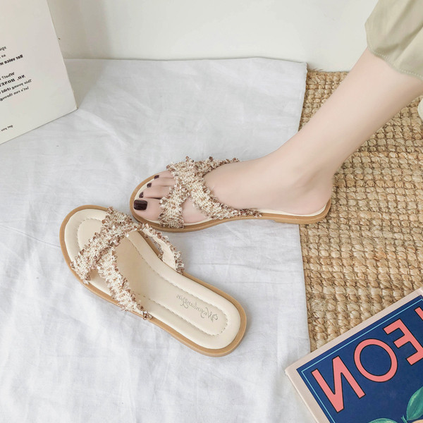 Ženske casual tekstilne papuče