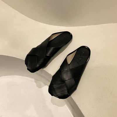 Γυναικείες casual παντόφλες από έκο  δέρμα με επίπεδη σόλα