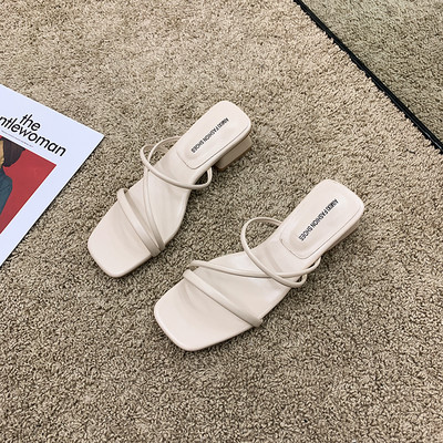 Stilīgas sieviešu čības ar 4 cm tīru papēdi