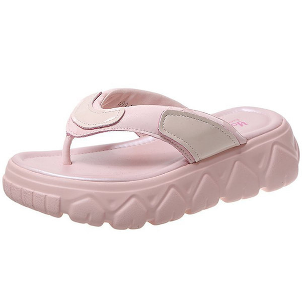 Papuci casual dama intre degete cu platforma de 5 cm