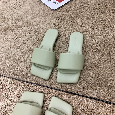 Γυναικείες casual παντόφλες, κλασικό μοντέλο από οικολογικό δέρμα