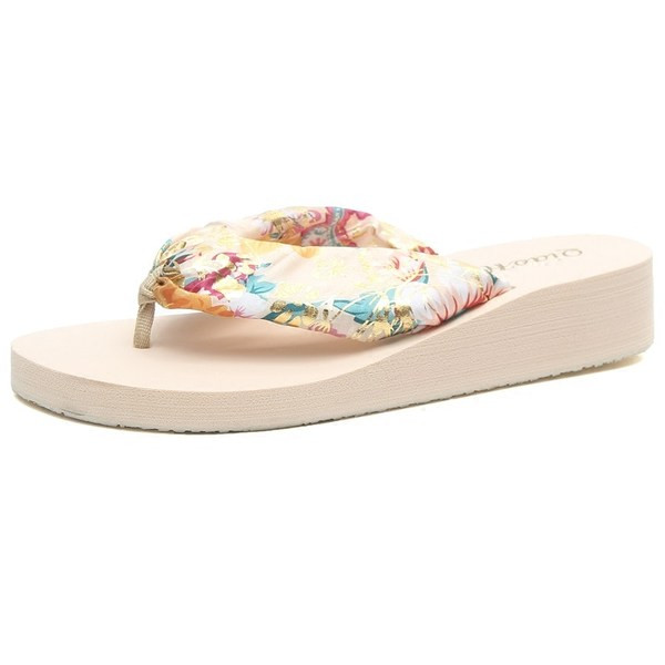 Jauns sieviešu čību modelis pār purngalu ar ērtu zoli un ziedu motīviem