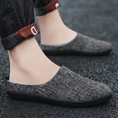 Jauns vīriešu mokasīnu modelis no tekstila - ar plakanu zoli