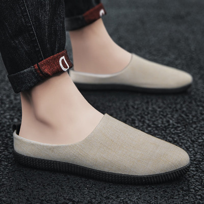 Jauns vīriešu mokasīnu modelis no tekstila - ar plakanu zoli