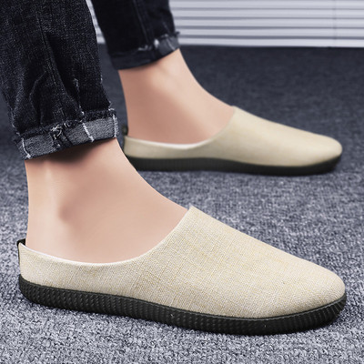 Jauns vīriešu mokasīnu modelis no tekstila - ar plakanu zoli