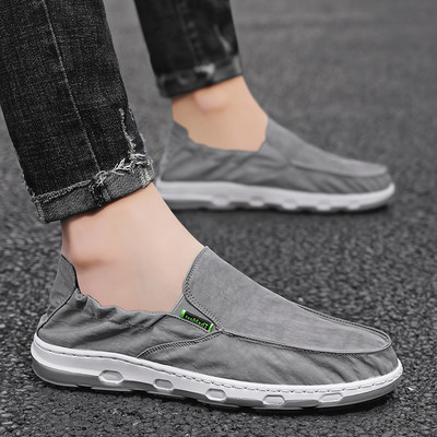 Jauns vīriešu mokasīnu modelis no tekstila - ar plakanu zoli