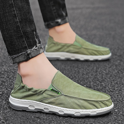 Jauns vīriešu mokasīnu modelis no tekstila - ar plakanu zoli