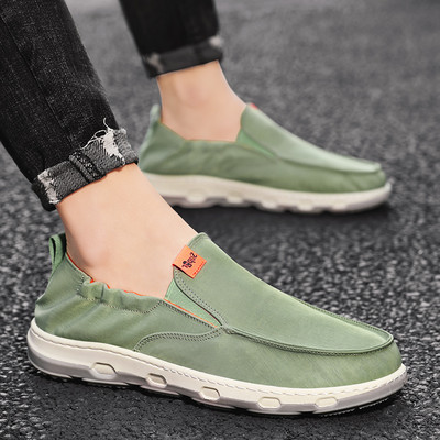 Jauns vīriešu mokasīnu modelis no tekstila - ar plakanu zoli