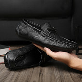 Ikdienas vīriešu mokasīni vairāki eko ādas modeļi