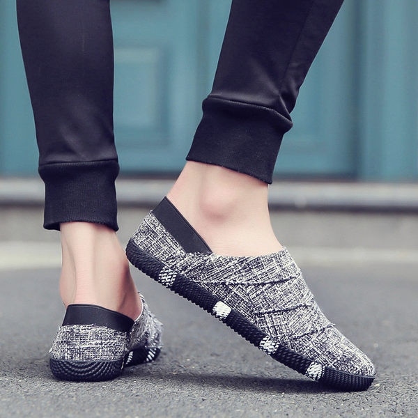 Ανδρικά μοκασίνια casual από υφάσματα με επίπεδη σόλα - διάφορα μοντέλα