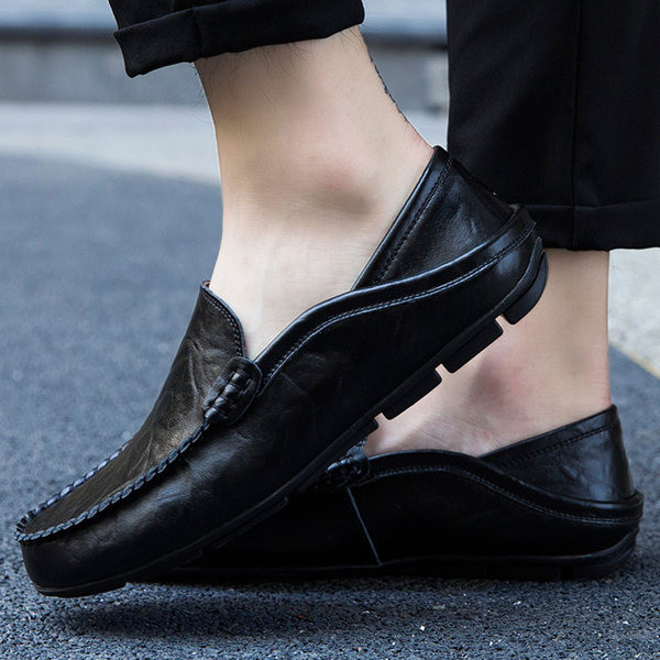 Vīriešu mokasīni no eko ādas - divi modeļi