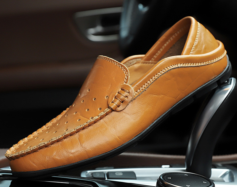 Vīriešu mokasīni no eko ādas - divi modeļi