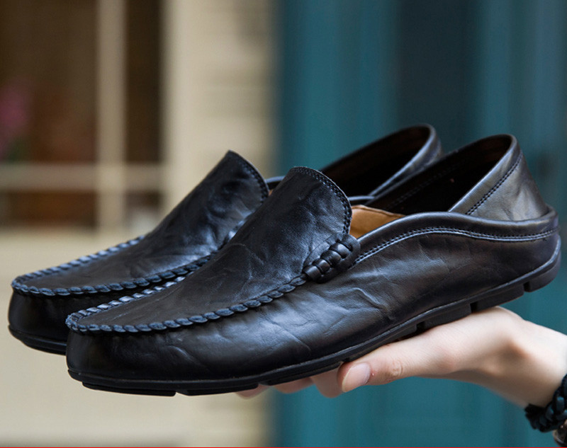 Vīriešu mokasīni no eko ādas - divi modeļi