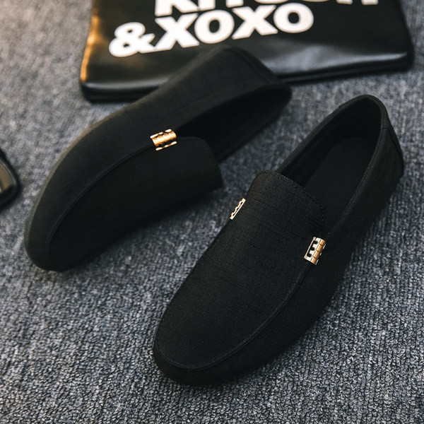 Muške casual mokasine od tekstila sa metalnim elementom