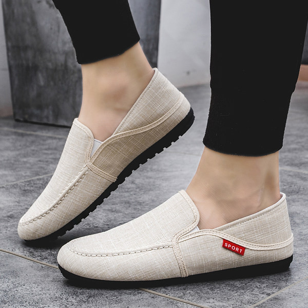 Casual μοκασίνια στρογγυλεμένο μοντέλο με επιγραφή για άντρες