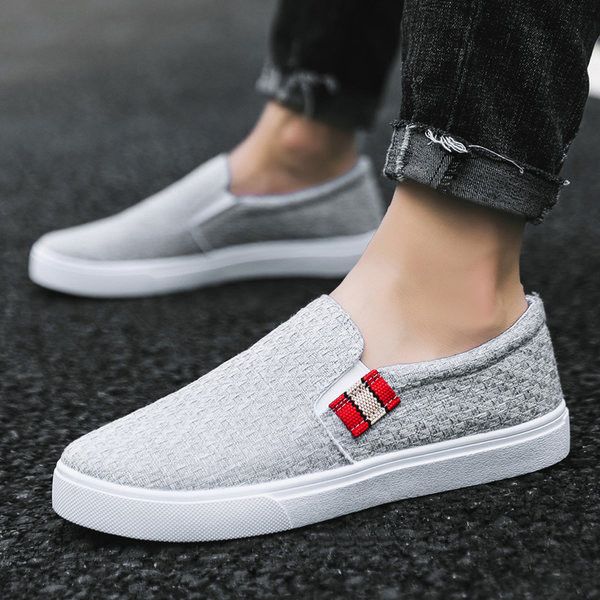 Νέο μοντέλο υφασμάτινα μοκασίνια  με επίπεδη σόλα