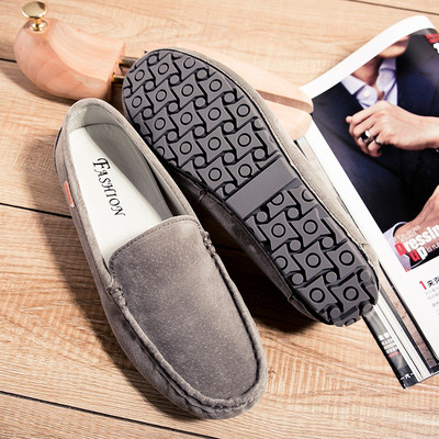 Mocasini de primavara model nou din piele intoarsa eco cu sireturi