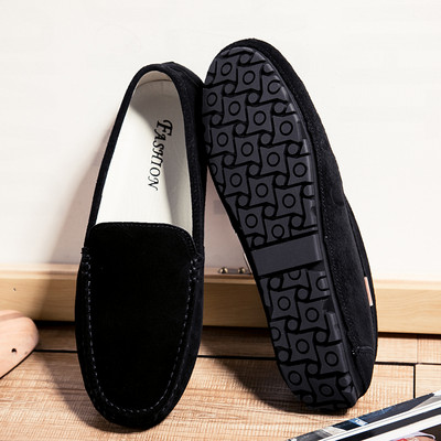 Mocasini de primavara model nou din piele intoarsa eco cu sireturi