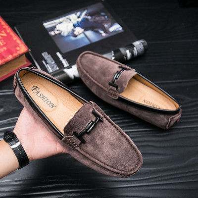 Mocasini de primavara model nou din piele intoarsa eco cu sireturi