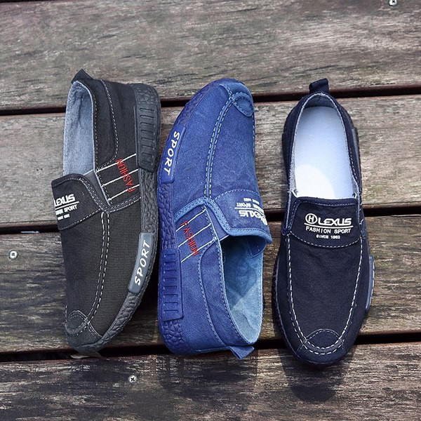 Ανδρικά μοκασίνια κλωστοϋφαντουργίας - διάφορα μοντέλα