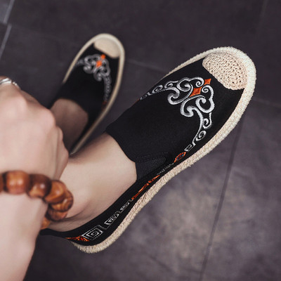 Casual μοκασίνια από ύφασμα με επίπεδη σόλα για άντρες