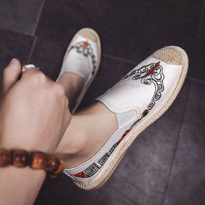 Casual μοκασίνια από ύφασμα με επίπεδη σόλα για άντρες