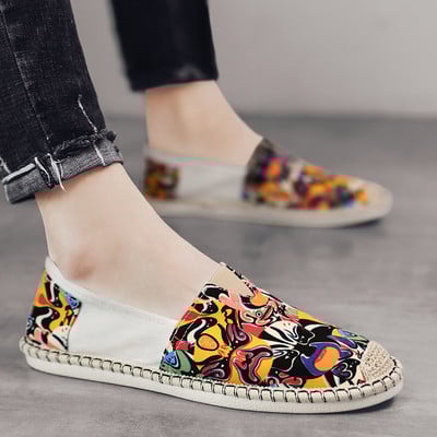 Casual μοκασίνια από ύφασμα με επίπεδη σόλα για άντρες