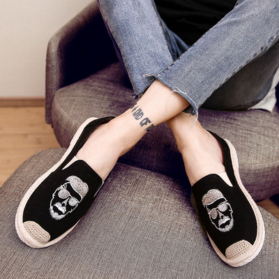 Casual μοκασίνια από ύφασμα με επίπεδη σόλα για άντρες