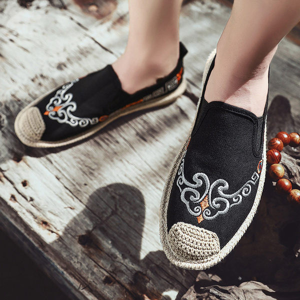 Casual μοκασίνια από ύφασμα με επίπεδη σόλα για άντρες