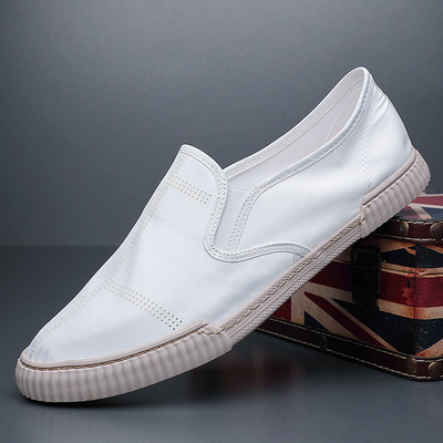 Νέο μοντέλο ανδρικά μοκασίνια από ύφασμα με επίπεδη σόλα σε διάφορα χρώματα