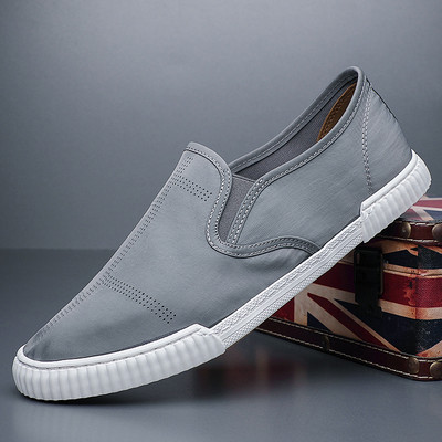 Νέο μοντέλο ανδρικά μοκασίνια από ύφασμα με επίπεδη σόλα σε διάφορα χρώματα