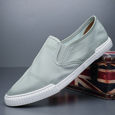 Νέο μοντέλο ανδρικά μοκασίνια από ύφασμα με επίπεδη σόλα σε διάφορα χρώματα