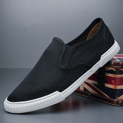 Νέο μοντέλο ανδρικά μοκασίνια από ύφασμα με επίπεδη σόλα σε διάφορα χρώματα