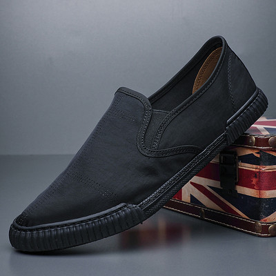 Νέο μοντέλο ανδρικά μοκασίνια από ύφασμα με επίπεδη σόλα σε διάφορα χρώματα