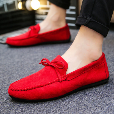 Ανδρικά μοκασίνια μοντέρνα από οικολογικό σουέτ