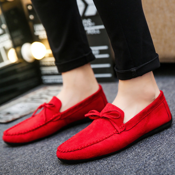 Ανδρικά μοκασίνια μοντέρνα από οικολογικό σουέτ