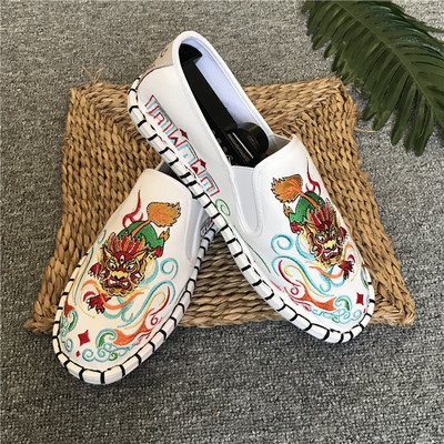 Mocasini casual barbatesti cu broderie