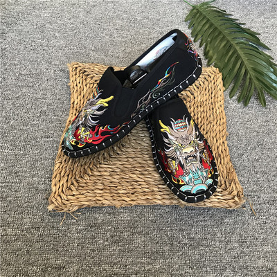 Mocasini casual barbatesti cu broderie