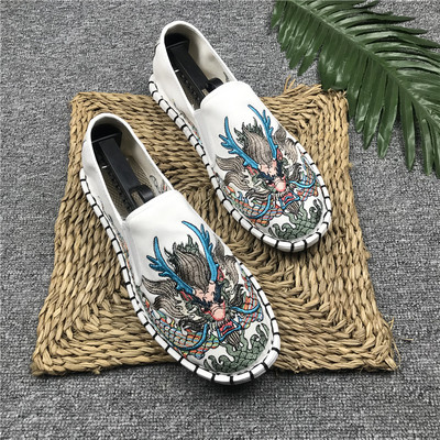 Mocasini casual barbatesti cu broderie