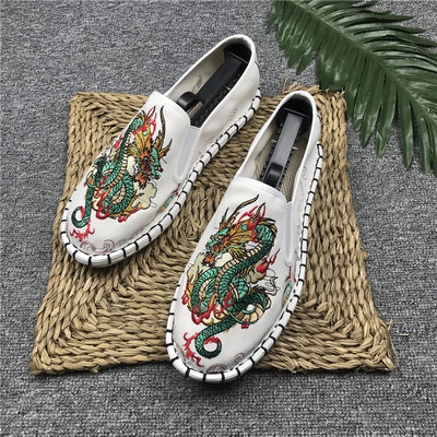 Mocasini casual barbatesti cu broderie