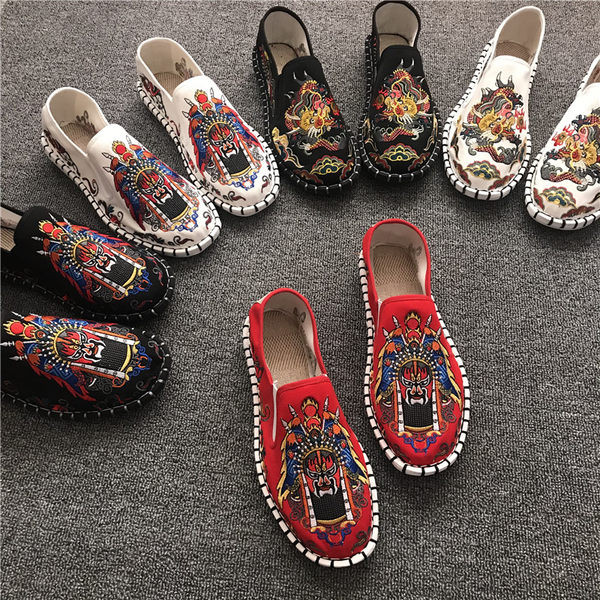 Mocasini casual barbatesti cu broderie